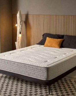 Matelas confort équilibré en mousse Haute Densité 25kg/m3. Mousse VISCOPlume de 1,5cm sur le dessus. Hauteur 22cm.